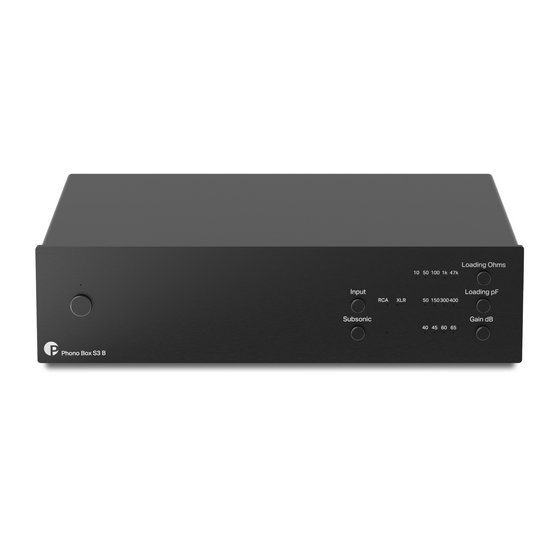 Phono Stage Solid State – Pro-ject Phono Box S3 B (MM & MC)