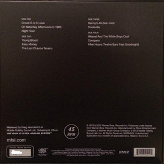 Rickie Lee Jones – Rickie Lee Jones (2LP, 45RPM, Box set, Ultra Analog, Half-speed Mastering)