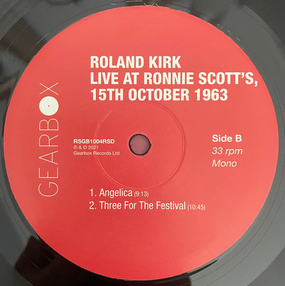 <tc>Roland Kirk Live at Ronnie Scott's 1963 (Edition japonaise, Mono, 200g)</tc>