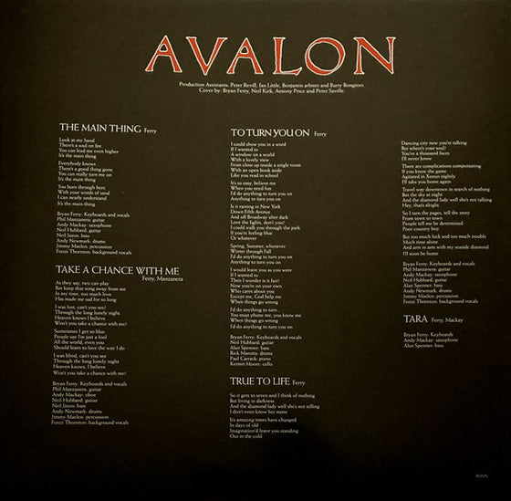 <tc>Roxy Music - Avalon (Half-speed Mastering)</tc>