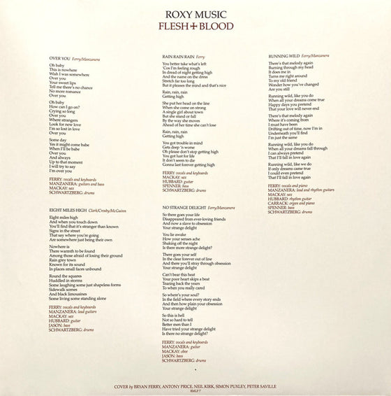 <tc>Roxy Music - Flesh + Blood (Half-speed Mastering)</tc>