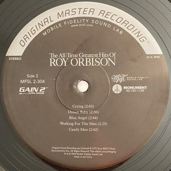 <transcy>Roy Orbison – All-Time Greatest Hits (2LP, Ultra Analog, Half-speed Mastering)</transcy>