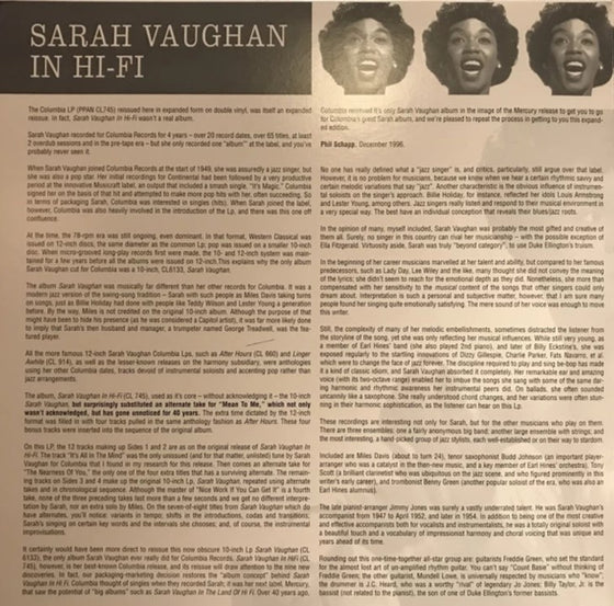 Sarah Vaughan - Sarah Vaughan In Hi-Fi (2LP, Mono)