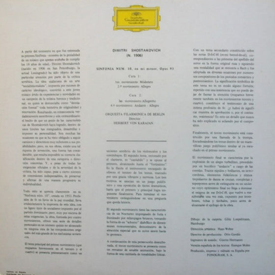 Schostakowitsch - Symphonie Nr. 10 - Herbert von Karajan & The Berliner Philharmoniker Orchestra