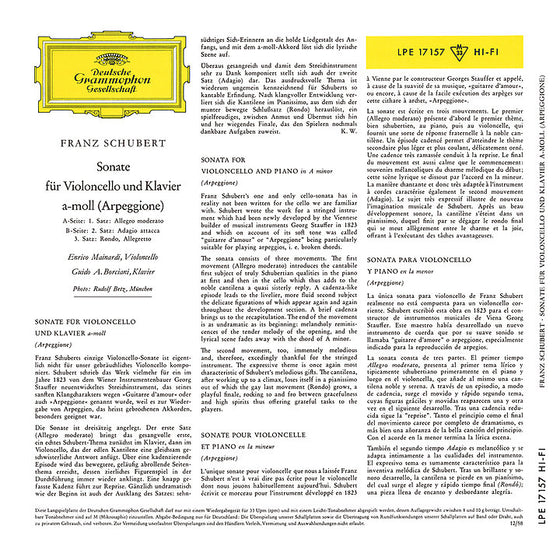 Schubert - Arpeggione Sonata - Mainardi & Borciani