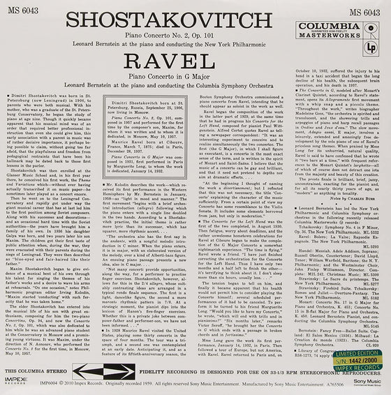 Shostakovich & Ravel Piano Concertos – Leonard Bernstein
