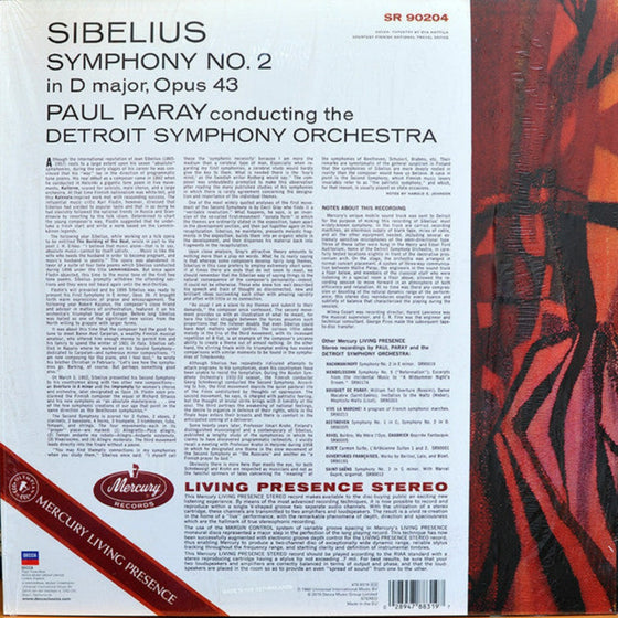 Sibelius - Symphony No. 2 - Paul Paray and the Detroit Symphony