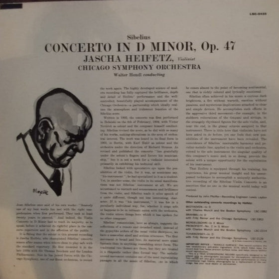 Sibelius - Violin Concerto in D Minor - Jascha Heifetz & Walter Hendl