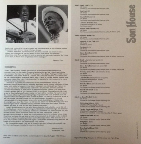 Son House - Father Of The Delta Blues - The Complete 1965 Sessions (2LP, 180g, 33RPM)
