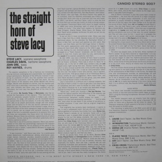 Steve Lacy - The Straight Horn of Steve Lacy (Mono)
