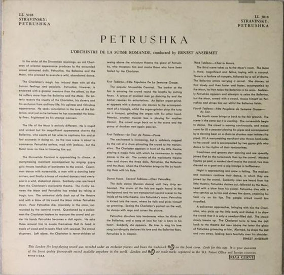Stravinsky – Petrushka - Ernest Ansermet (2LP, 45RPM)