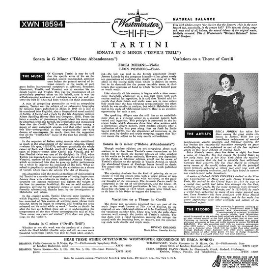Tartini - Devil’s Trill Sonata - Erica Morini (Mono)