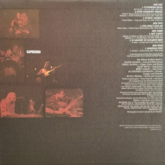 <transcy>The Allman Brothers Band - At Fillmore East (2LP, 200g, Vinyle translucide)</transcy>