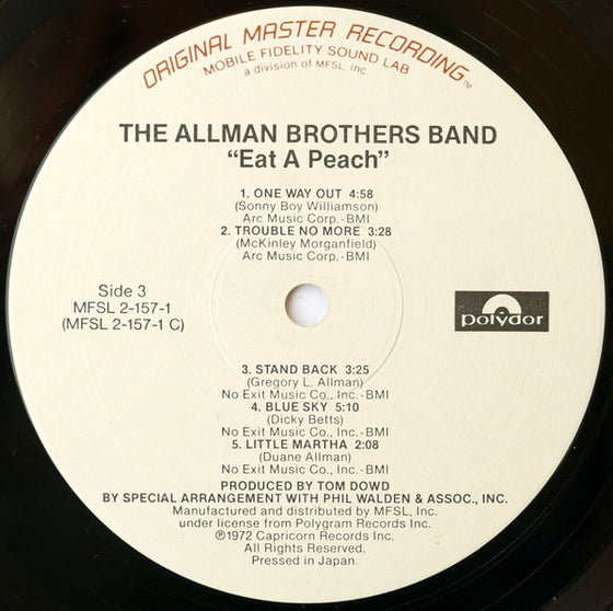 <tc>The Allman Brothers Band – Eat A Peach (2LP)</tc>
