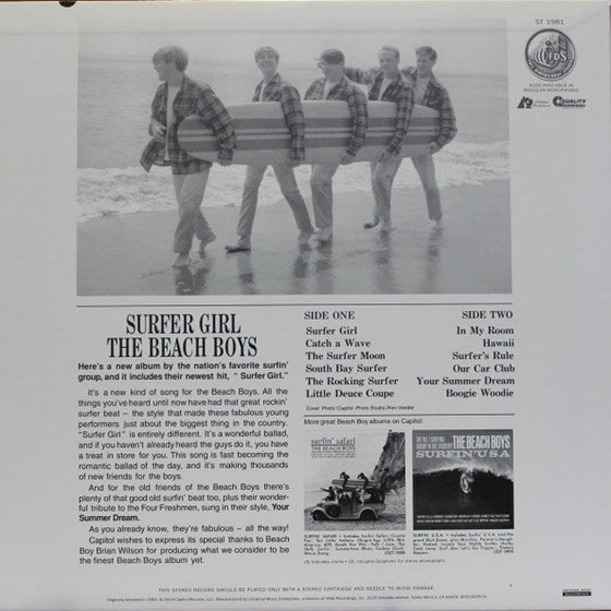 The Beach Boys - Surfer Girl (Stereo, 200g)