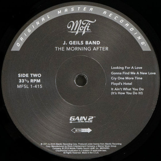 The J. Geils Band - The Morning After (Ultra Analog, Half-speed Mastering)