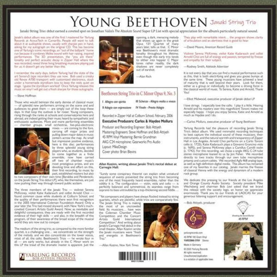 The Janaki String Trio - Young Beethoven String Trio In C Minor (45RPM)