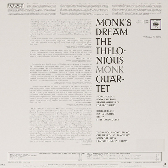 The Thelonious Monk Quartet - Monk’s Dream