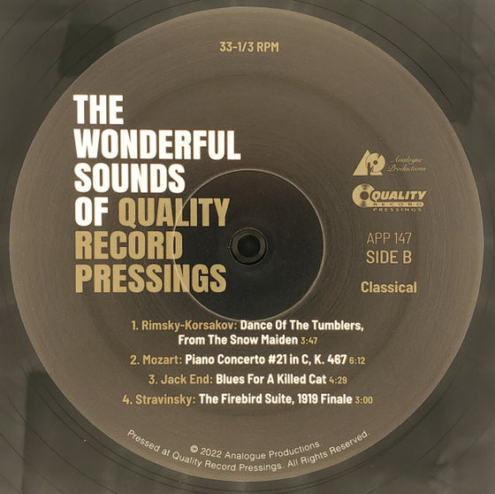 The Wonderful Sounds Of Quality Record Pressings : Chet Baker, Freddie Hubbard, Shelly Manne, ... (3LP)