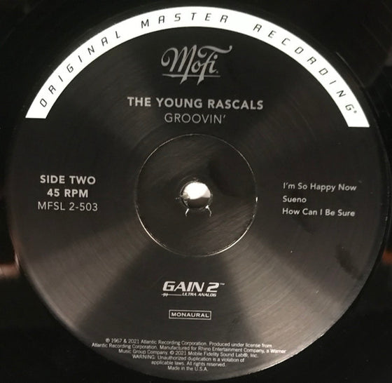 The Young Rascals - Groovin' (2LP, Mono, Ultra Analog, Half-speed Mastering, 45 RPM)