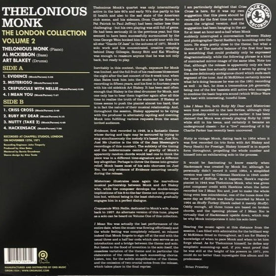 Thelonious Monk - London Collection Volume 2