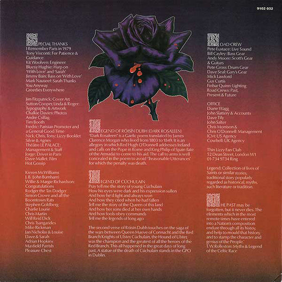 <transcy>Thin Lizzy - Black Rose - A Rock Legend (vinyle bleu translucide)</transcy>