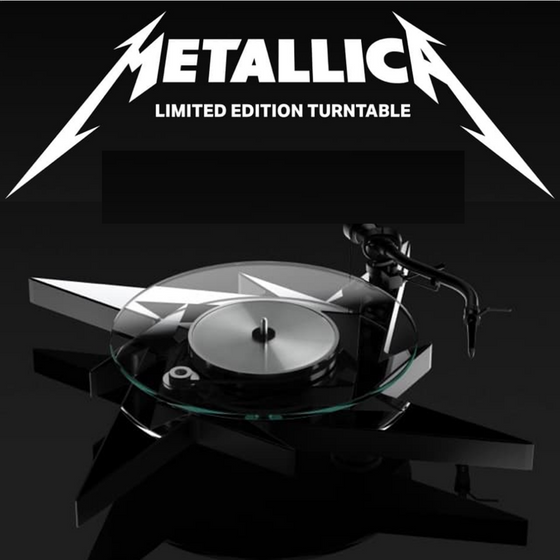 <transcy>Turntable Pro-ject Metallica Edition limitée (Palet presseur et capot non inclus)</transcy>
