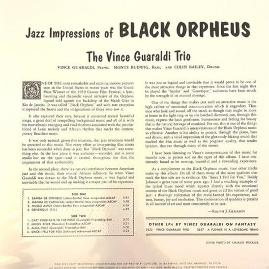 Vince Guaraldi Trio - Jazz Impressions Of Black Orpheus (3LP)