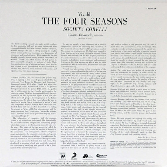 Vivaldi - The Four Seasons - Societa Corelli