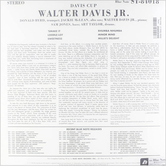 Walter Davis Jr. - Davis Cup (2LP, 45 RPM)