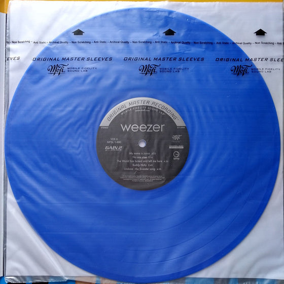 <transcy>Weezer - Blue Album (1LP, Ultra Analog, 33 tours, vinyle bleu)</transcy>