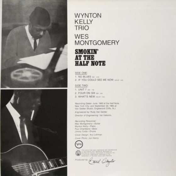 <transcy>Wynton Kelly Trio and Wes Montgomery - Smokin' At The Half Note (2LP, 45 tours, 180g)</transcy>