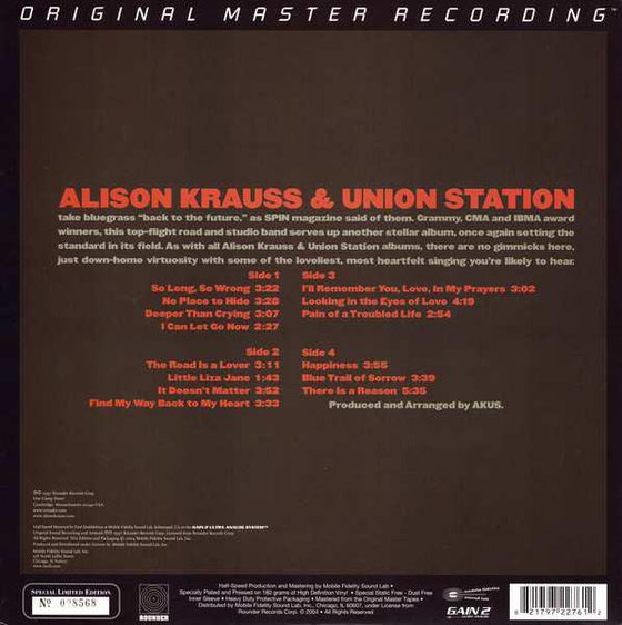 Alison Krauss & Union Station - So Long So Wrong (2LP, Ultra Analog, Half-speed Mastering) - AudioSoundMusic