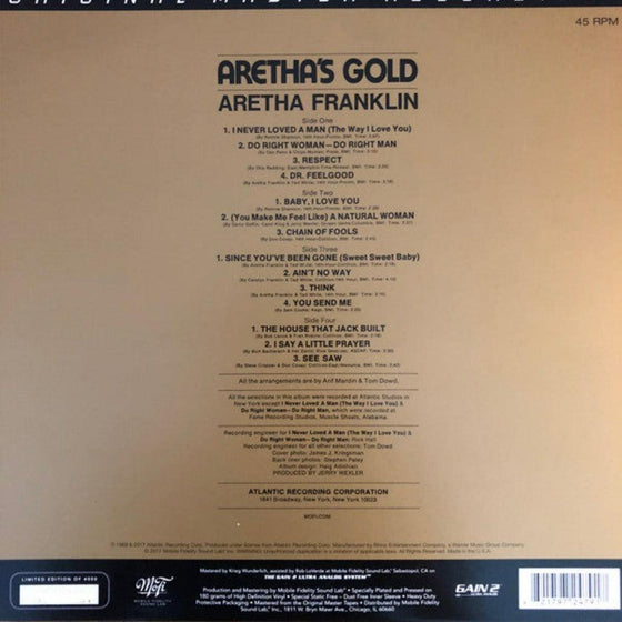 Aretha Franklin – Aretha's Gold (2LP, 45RPM, Ultra Analog, Half-speed Mastering) - AudioSoundMusic