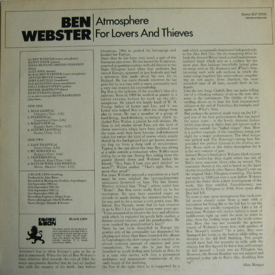 Ben Webster - Atmosphere for Lovers and Thieves - AudioSoundMusic