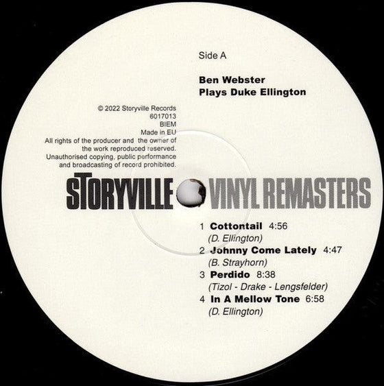 Ben Webster - Plays Duke Ellington - AudioSoundMusic