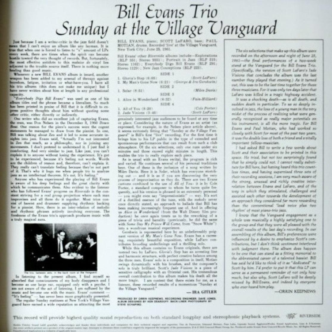 Bill Evans - Sunday at The Village Vanguard (2LP, 45 RPM, Box