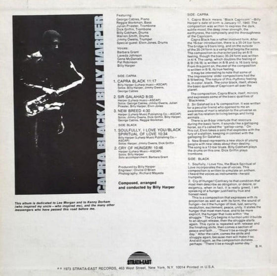 Billy Harper - Capra Black - AudioSoundMusic