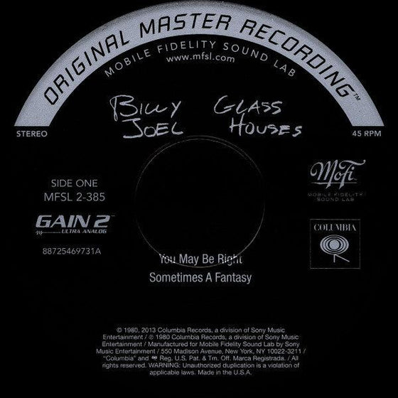 Billy Joel – Glass Houses (2LP, 45RPM, Ultra Analog, Half-speed Mastering) - AudioSoundMusic