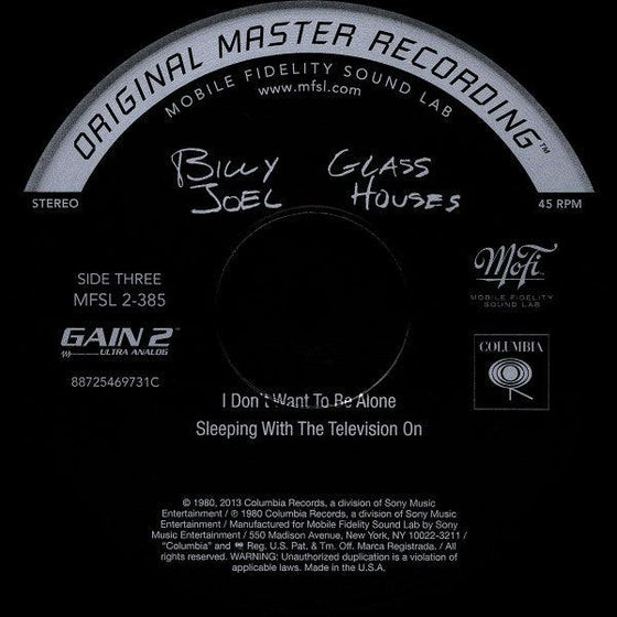 Billy Joel – Glass Houses (2LP, 45RPM, Ultra Analog, Half-speed Mastering) - AudioSoundMusic