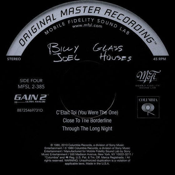 Billy Joel – Glass Houses (2LP, 45RPM, Ultra Analog, Half-speed Mastering) - AudioSoundMusic