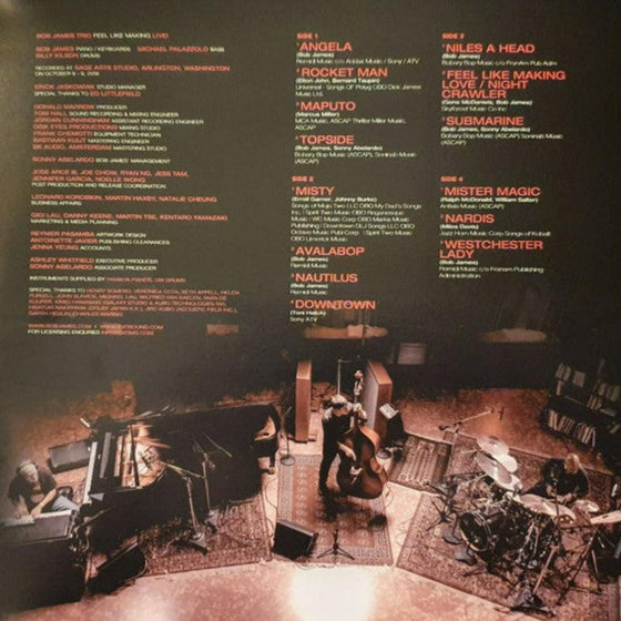 Bob James Trio – Feel Like Making LIVE! (2LP, Orange vinyl) - AudioSoundMusic