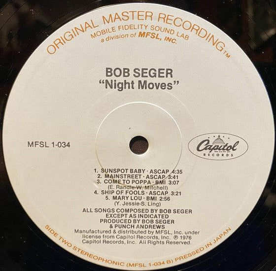 Bob Seger And The Silver Bullet Band – Night Moves (Half-speed Mastering) - AudioSoundMusic