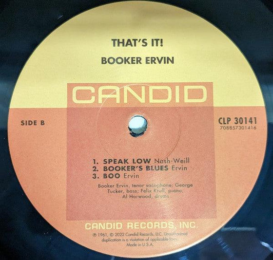 Booker Ervin - That's It (Candid) - AudioSoundMusic