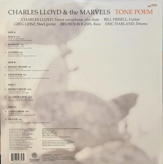 Charles Lloyd & The Marvels - Tone Poem (2LP) - AudioSoundMusic
