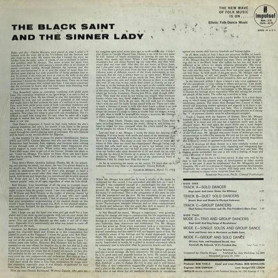 Charles Mingus - The Black Saint And The Sinner Lady – AudioSoundMusic