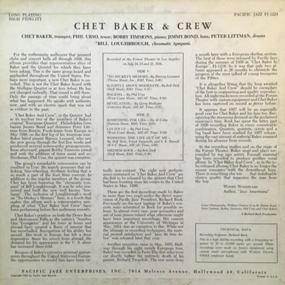 Chet Baker & Crew (2LP) - AudioSoundMusic