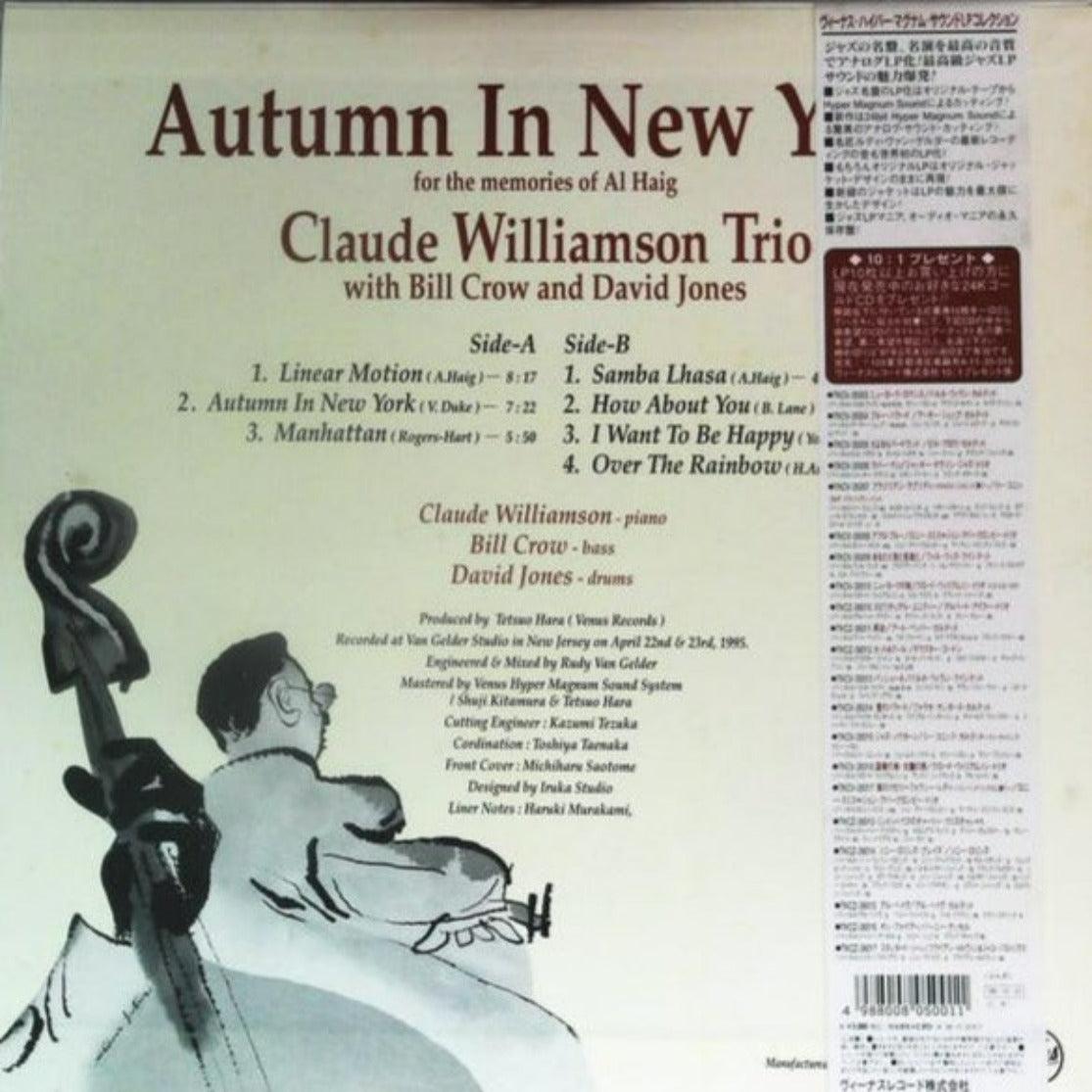 Claude Williamson Trio - Autumn In New York (Japanese edition