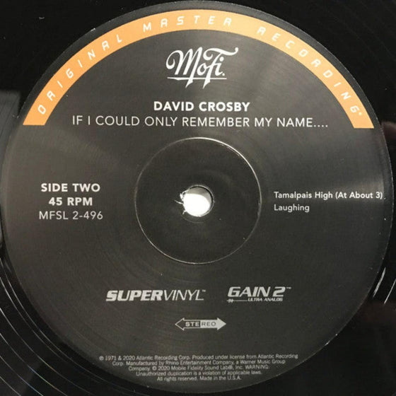 David Crosby - If I Could Only Remember My Name (2LP, 45RPM, Ultra Analog, Half-speed Mastering, SuperVinyl) - AudioSoundMusic