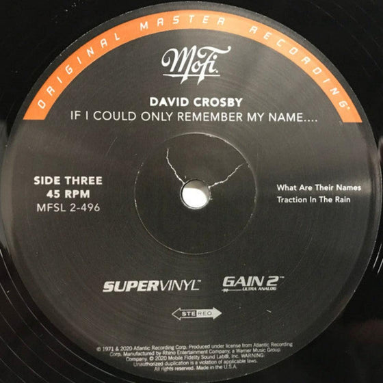 David Crosby - If I Could Only Remember My Name (2LP, 45RPM, Ultra Analog, Half-speed Mastering, SuperVinyl) - AudioSoundMusic